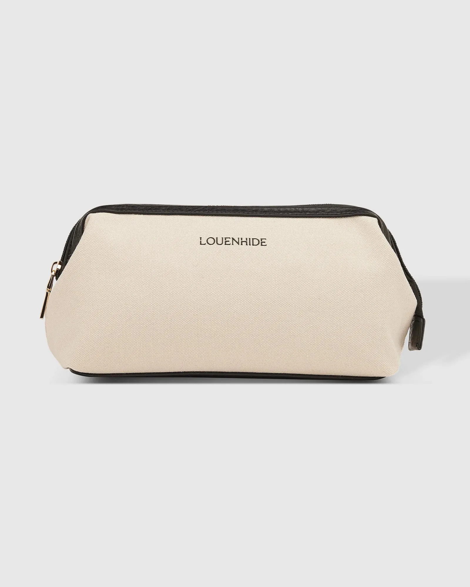 Hansel Makeup Bag in Cream Black
