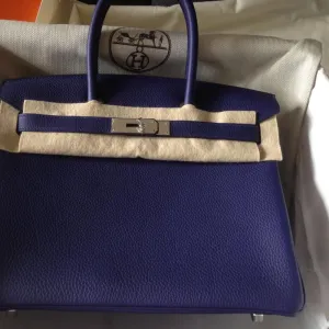 Hermès Birkin 30 Bleu Encre Togo Palladium Hardware PHW