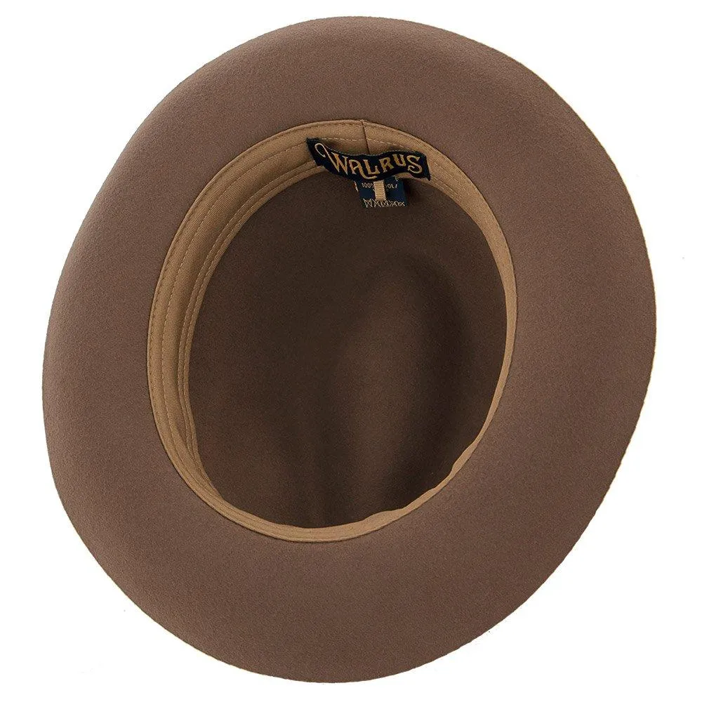 Journey - Walrus Hats Navy Wool Felt Fedora Crushable Hat - H7009