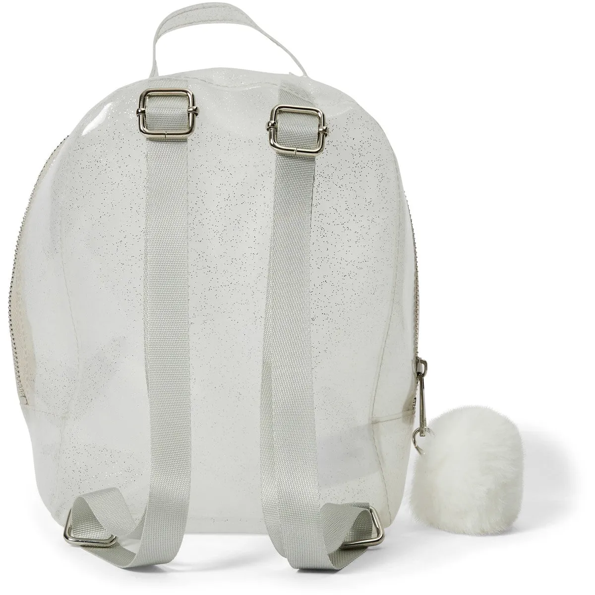 K-D Girls Clear Glitter Backpack - Clear