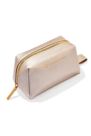 Kendra Scott: Small Cosmetic Zip Case - Champagne