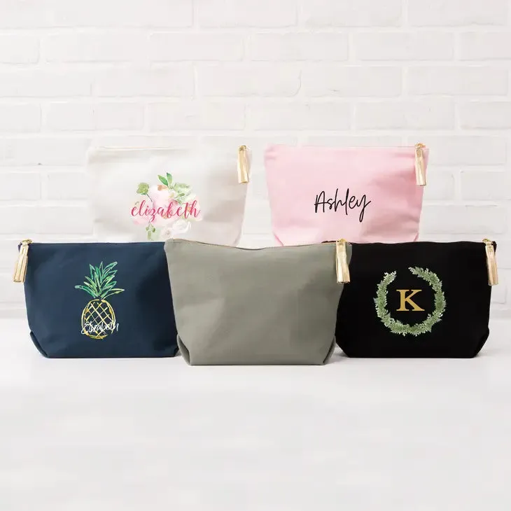 Large Canvas Makeup Bag