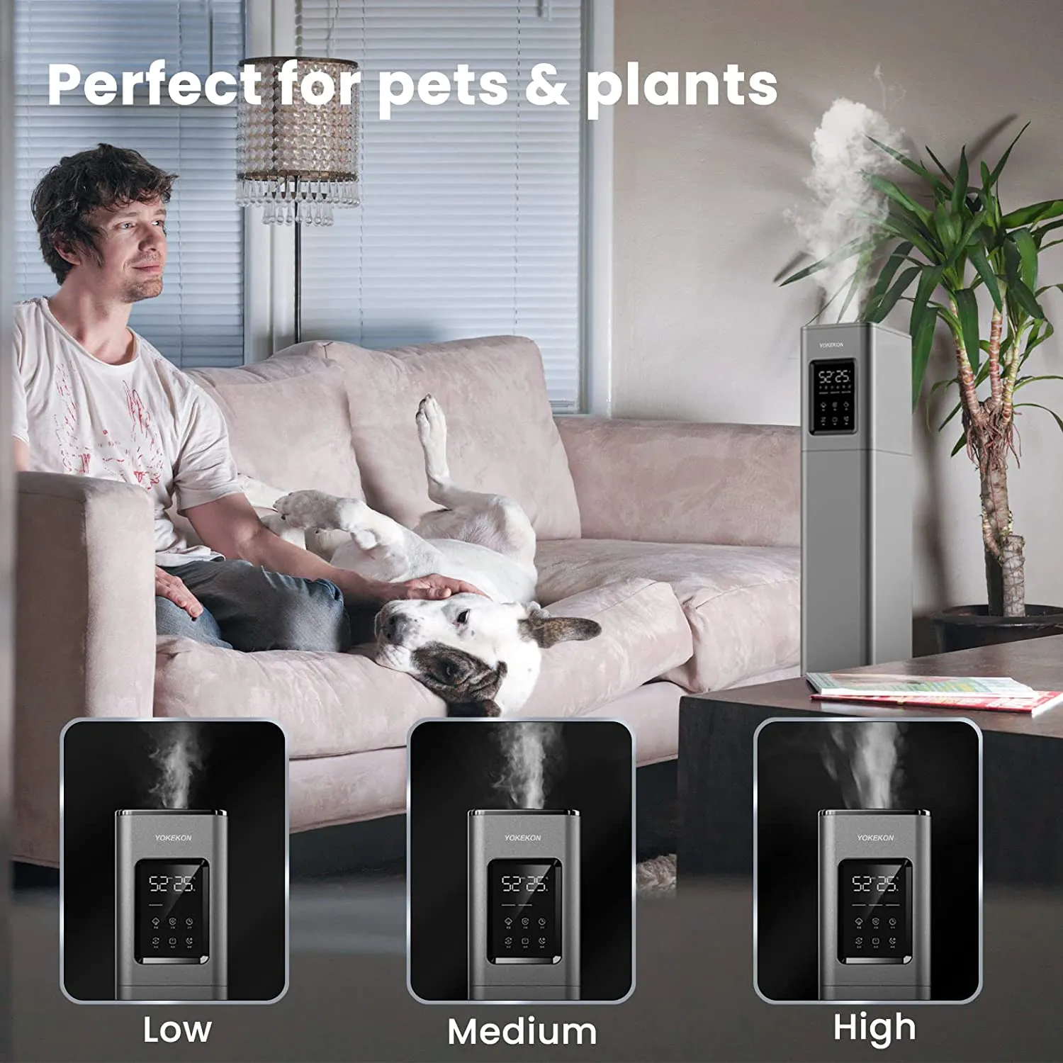 Large Floor Humidifiers for Bedroom Large Room, Cool Mist Humidifiers