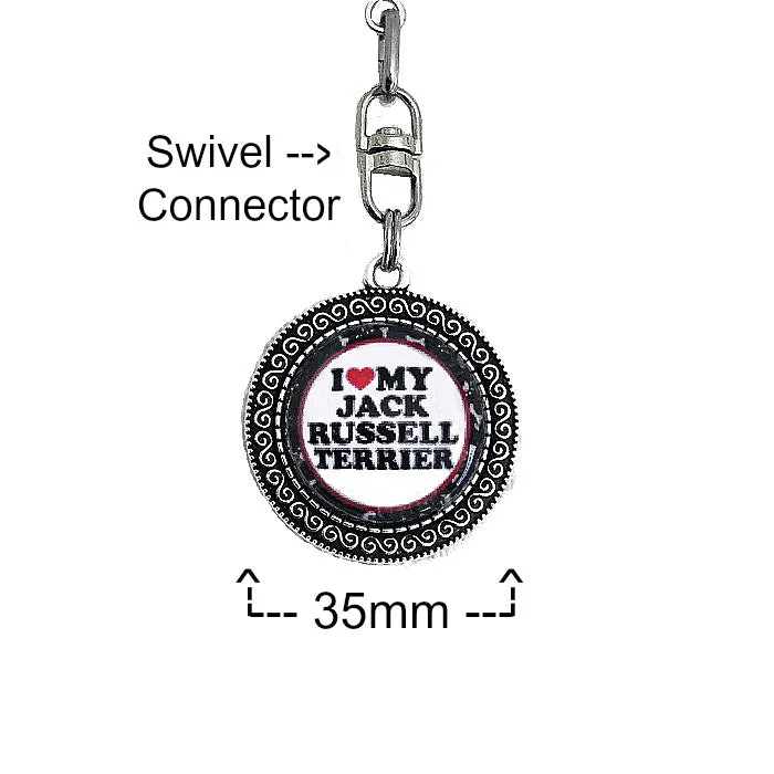LOVE MY JACK RUSSELL TERRIER BAG TAG