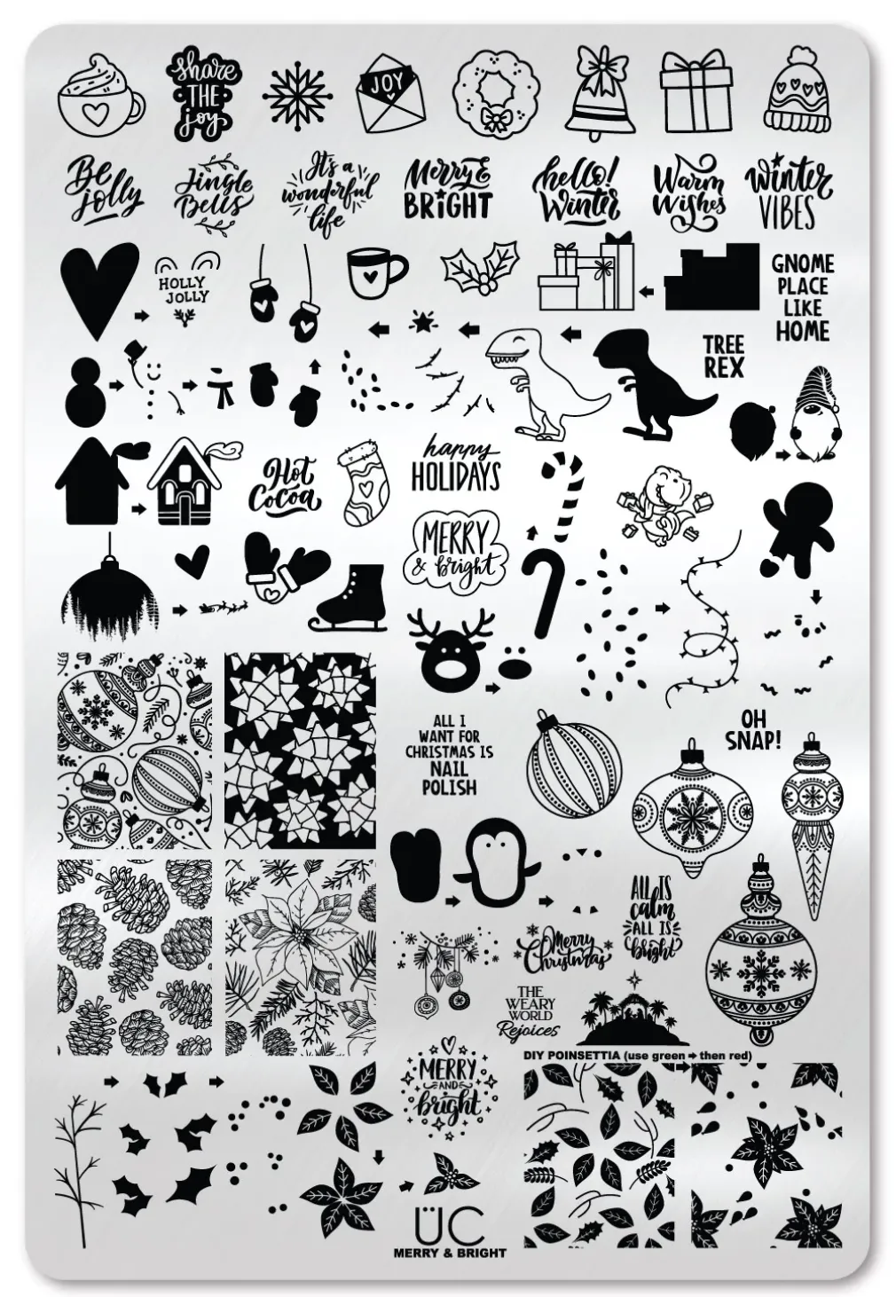 Merry & Bright - Uber Chic Stamping Plate