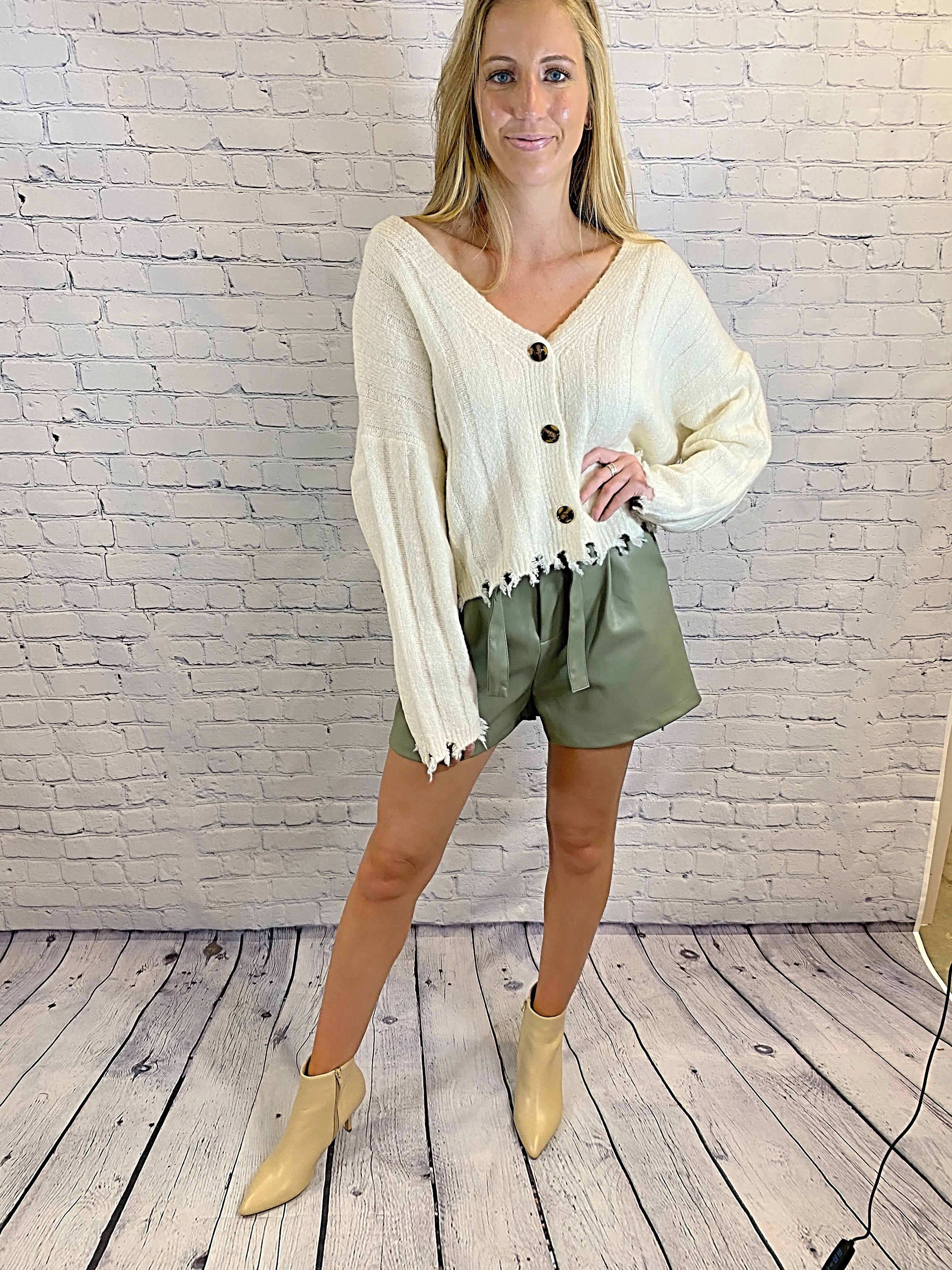 On The Run Vegan Leather Short