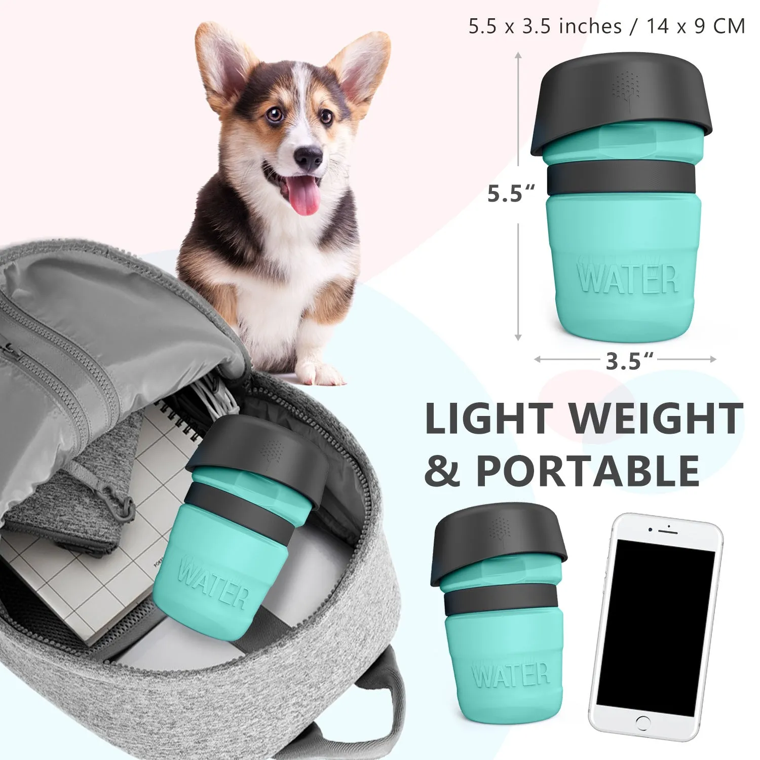 Pet Outdoor Foldable Bottle Dog Travel Water Bottle Dog Water Dispenser