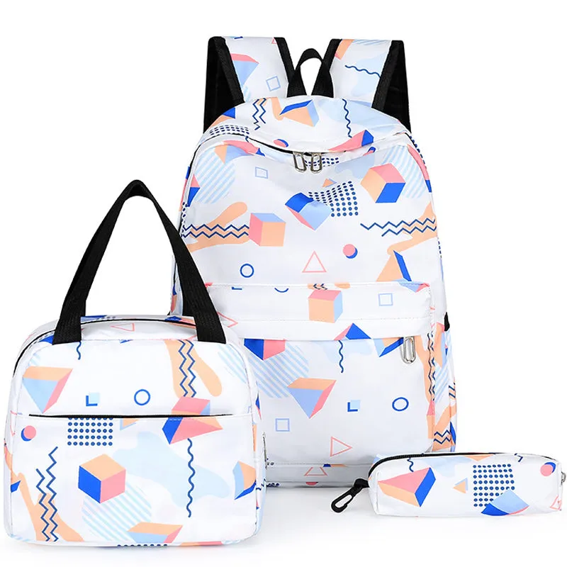 Printed Backpack For School Kids Matching Backpack And Lunch Box Sets
