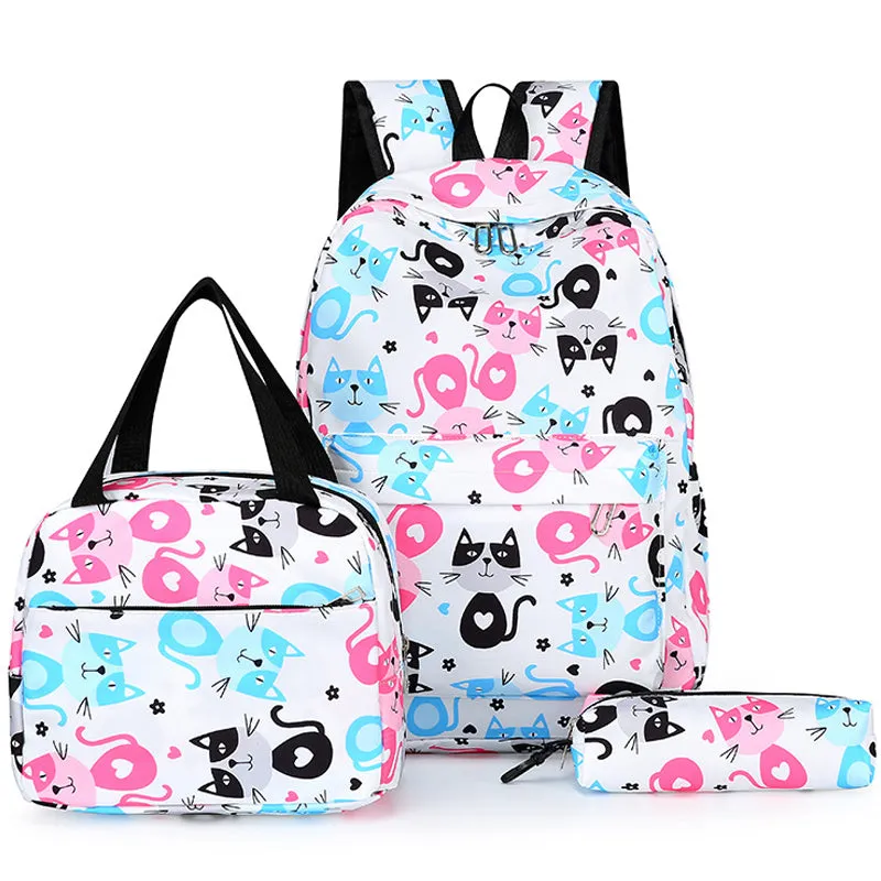 Printed Backpack For School Kids Matching Backpack And Lunch Box Sets