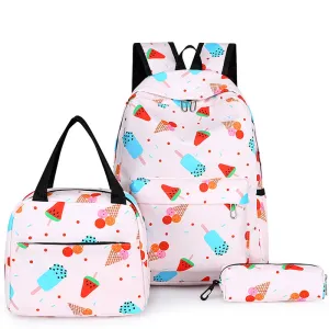Printed Backpack For School Kids Matching Backpack And Lunch Box Sets