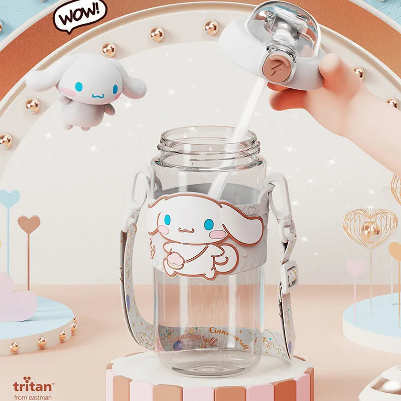 Sanrio Colorful Series Tritan Straw Water Bottle 650ml