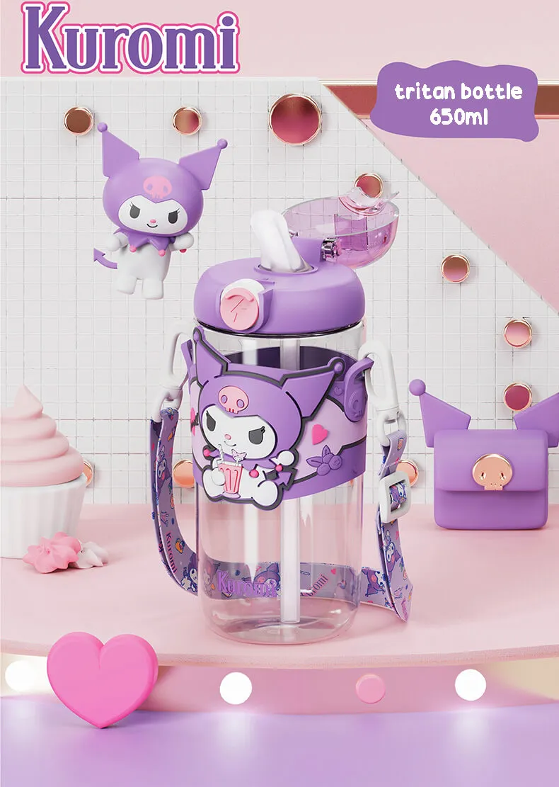 Sanrio Colorful Series Tritan Straw Water Bottle 650ml