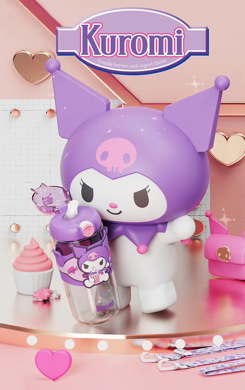 Sanrio Colorful Series Tritan Straw Water Bottle 650ml
