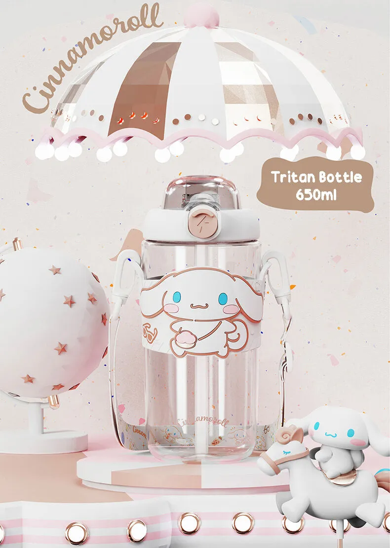 Sanrio Colorful Series Tritan Straw Water Bottle 650ml