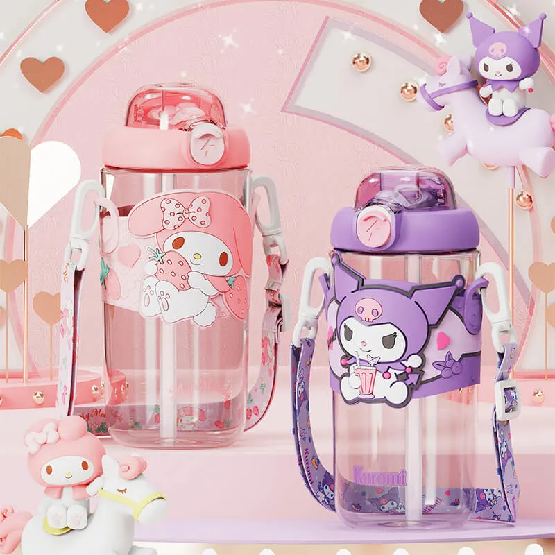 Sanrio Colorful Series Tritan Straw Water Bottle 650ml