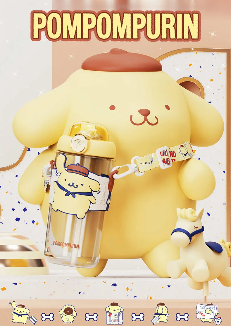 Sanrio Colorful Series Tritan Straw Water Bottle 650ml