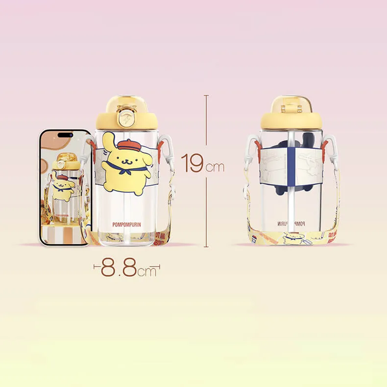 Sanrio Colorful Series Tritan Straw Water Bottle 650ml