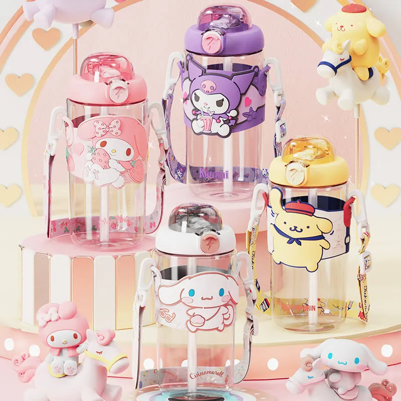 Sanrio Colorful Series Tritan Straw Water Bottle 650ml