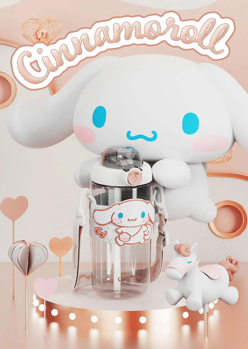 Sanrio Colorful Series Tritan Straw Water Bottle 650ml
