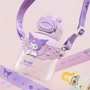 Sanrio Happy Paradise Series Straw Water Bottle 600ml
