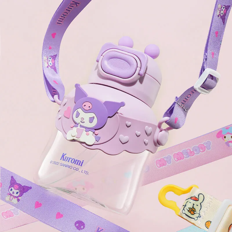 Sanrio Happy Paradise Series Straw Water Bottle 600ml