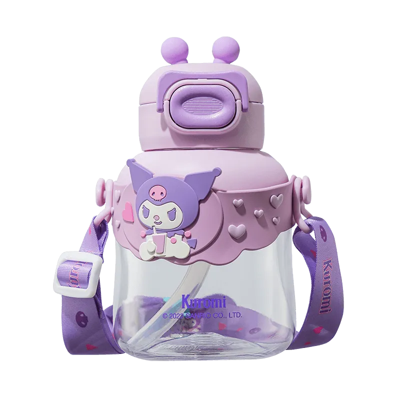 Sanrio Happy Paradise Series Straw Water Bottle 600ml