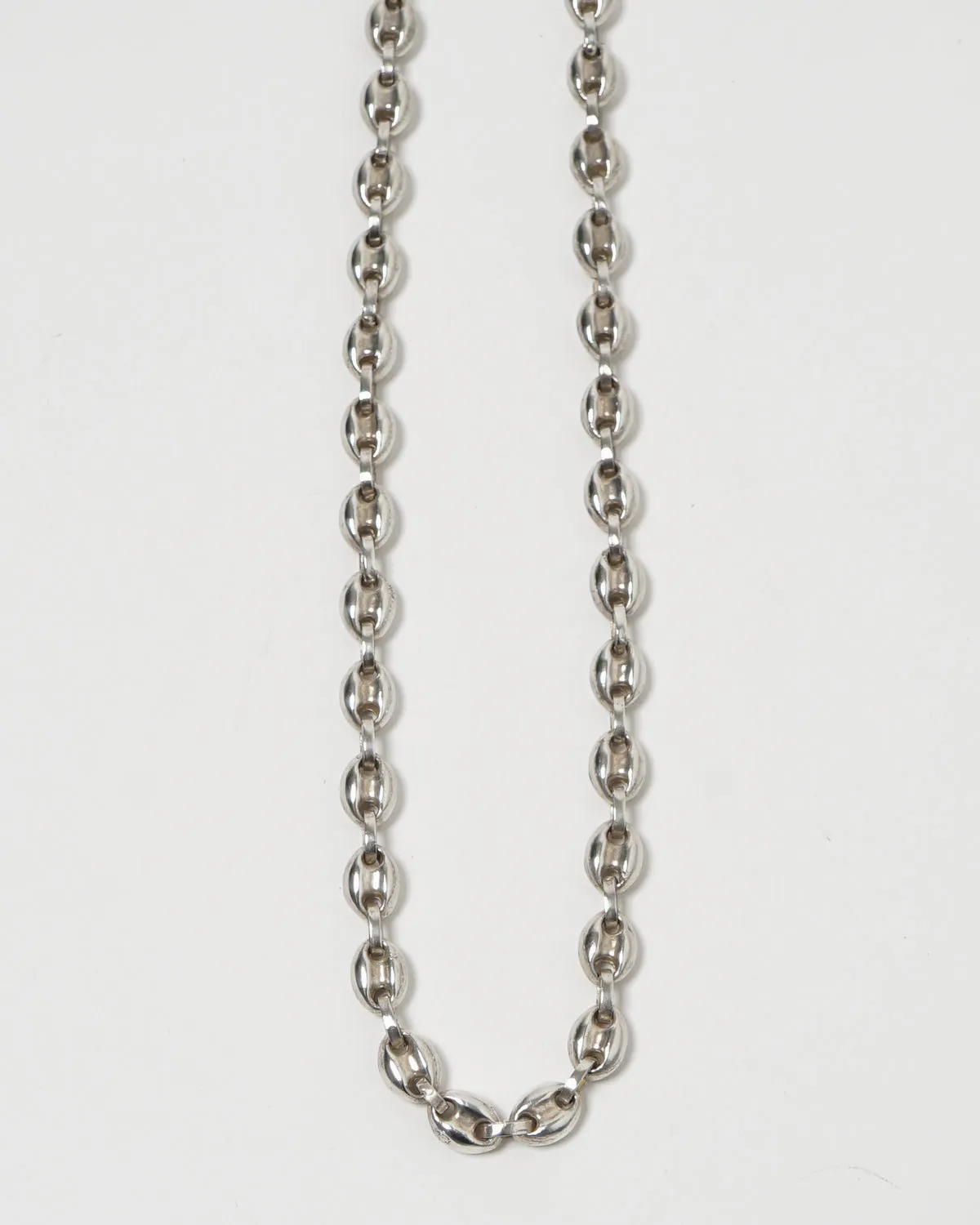 Silver Puffy Anchor Chain Necklace
