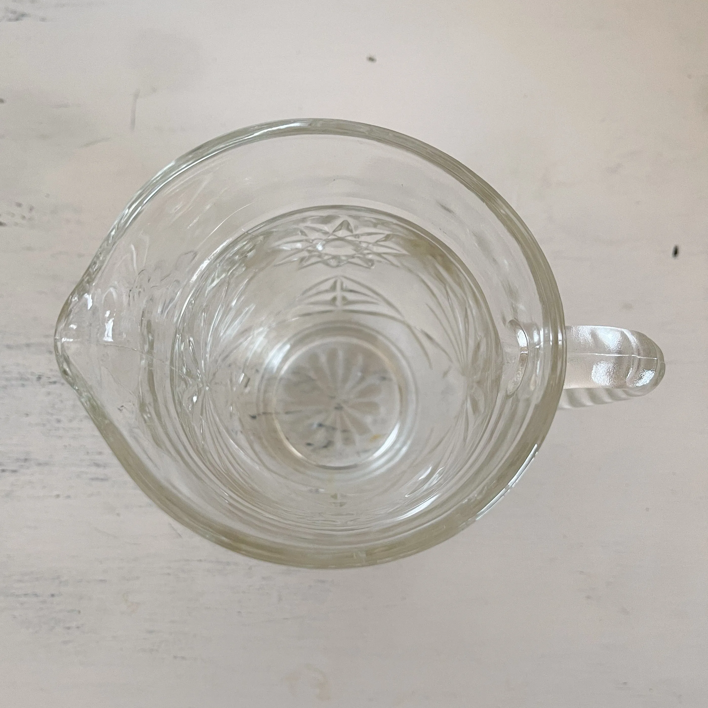 Star of David Glass Pitcher - Anchor Hocking