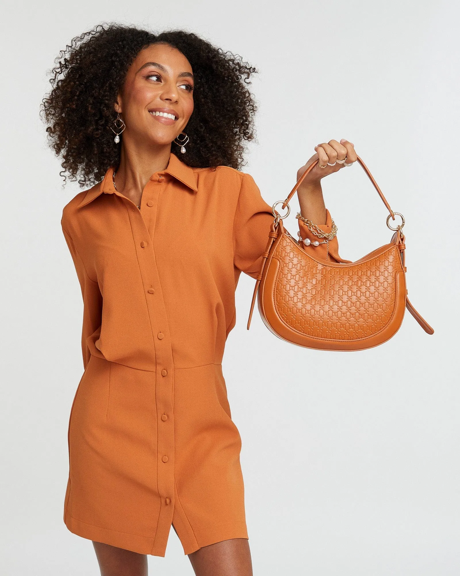 Tan Flavia Saddle Bag