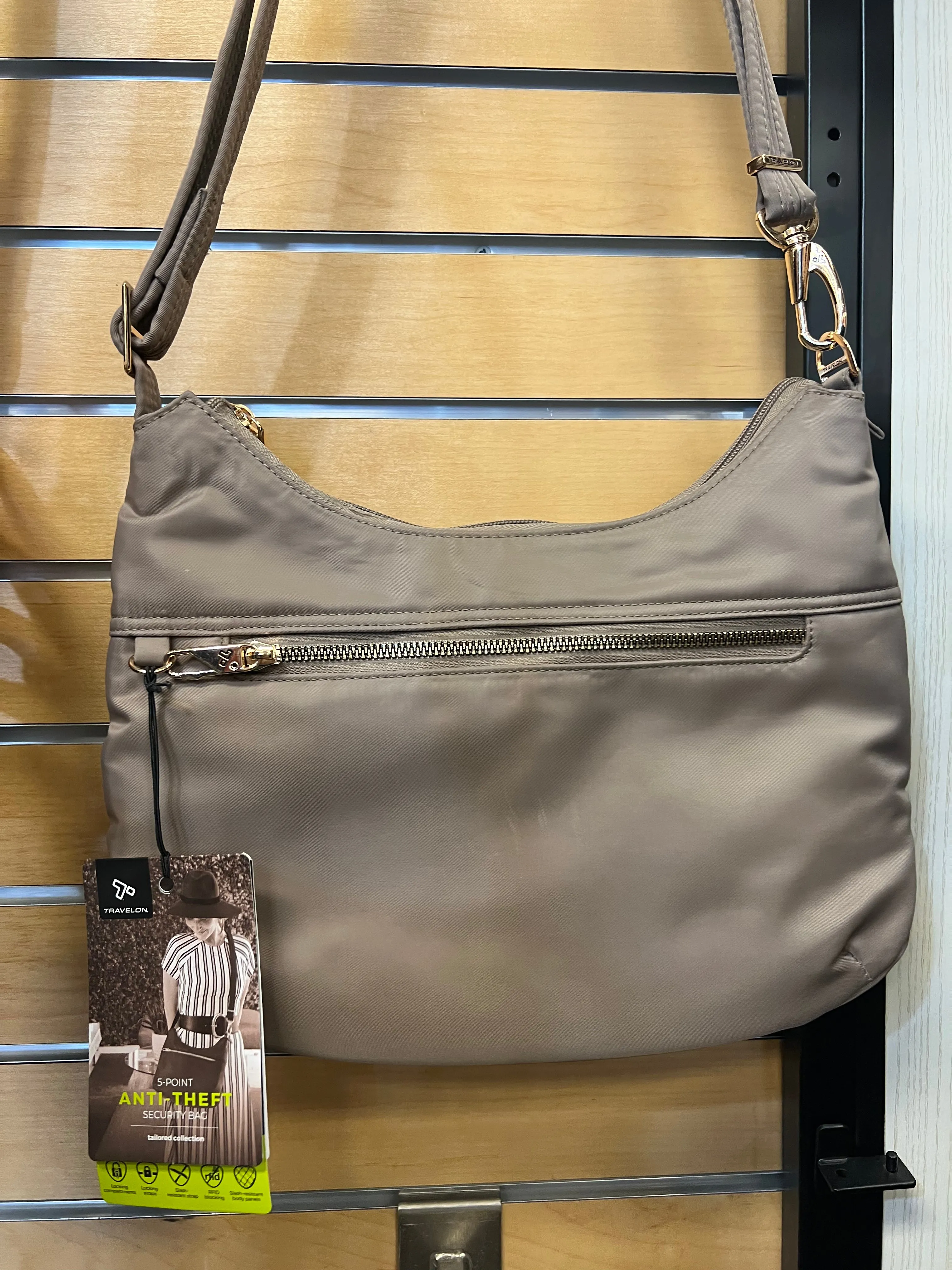 Travelon Anti-Theft Tailored Hobo Handbag/Purse