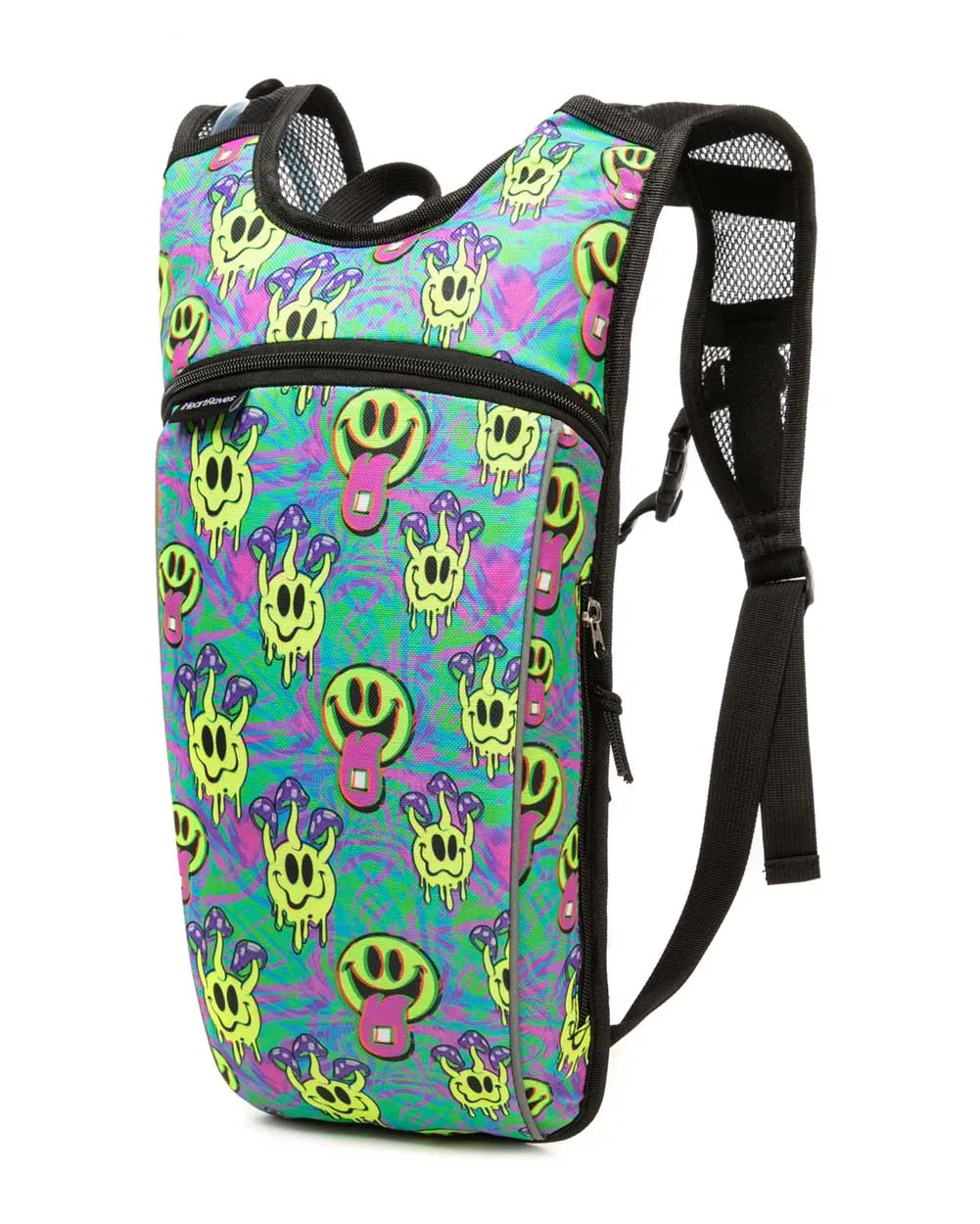 Tripp Out UV Reactive Hydration Pack with Back Pocket for Anti-Theft