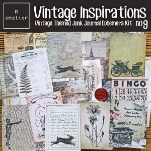 Vintage Inspirations Scrapbooking Paper Ephemera Kit (9)