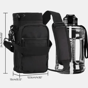Water Bottle Carrier Bottle Pouch Holder with Adjustable Shoulder Hand Strap