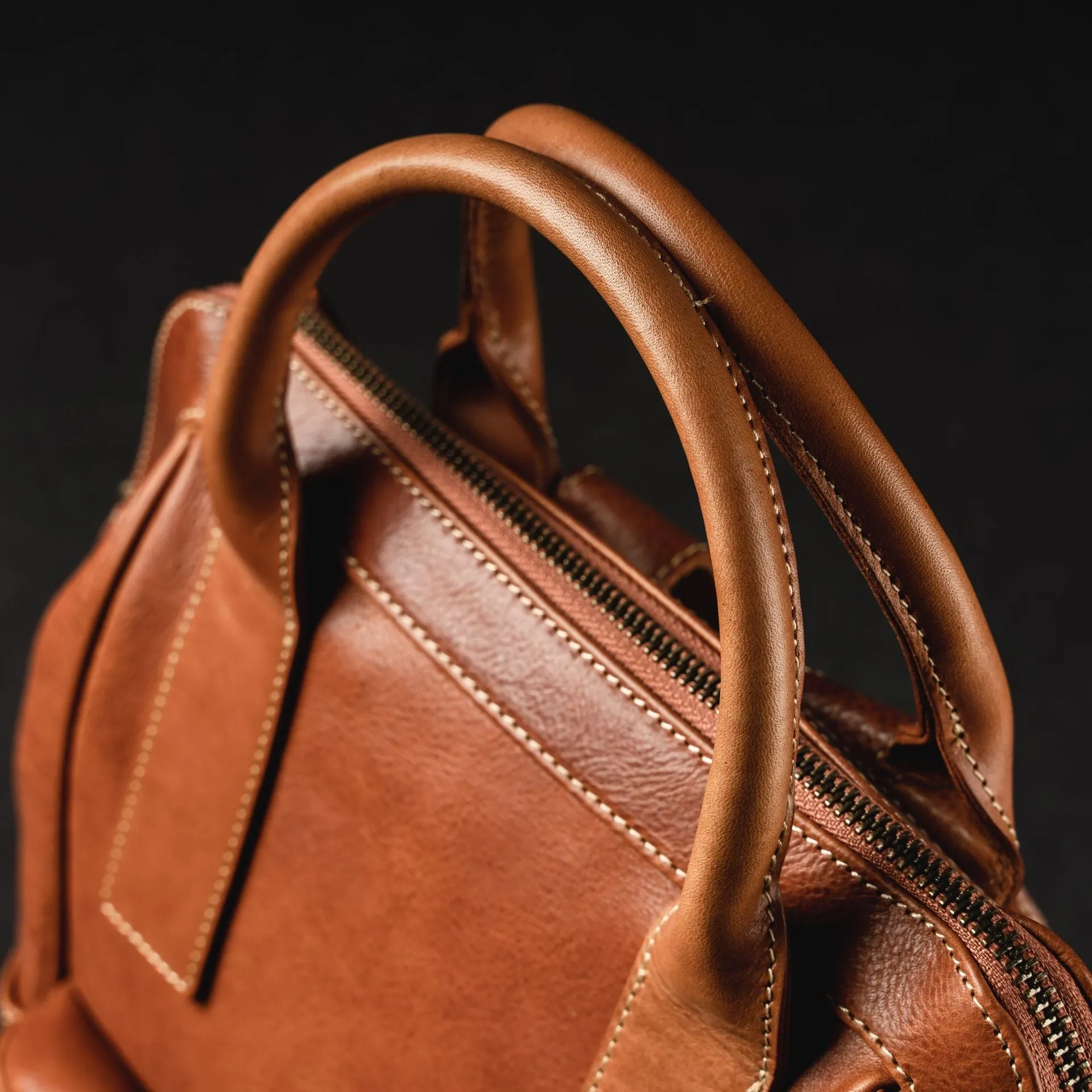 YAAGLE Unisex Vintage Tanned Leather Travel Backpack Tote YGM092